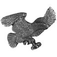 Striking Eagle Antiqued Lapel Pin